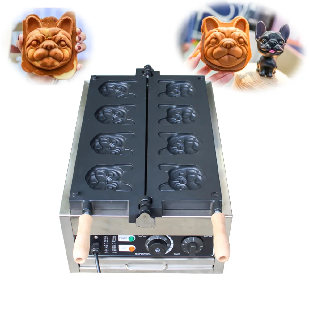 Commercial Dog Head Shape Taiyaki Machine on Hot Sales Cartoon Bulldog Waffle maker Dog Head Waffle Making Machine
Commercial Dog Head Shape Taiyaki Machine on Hot Sales Cartoon Bulldog Waffle maker Dog Head Waffle Making Machine