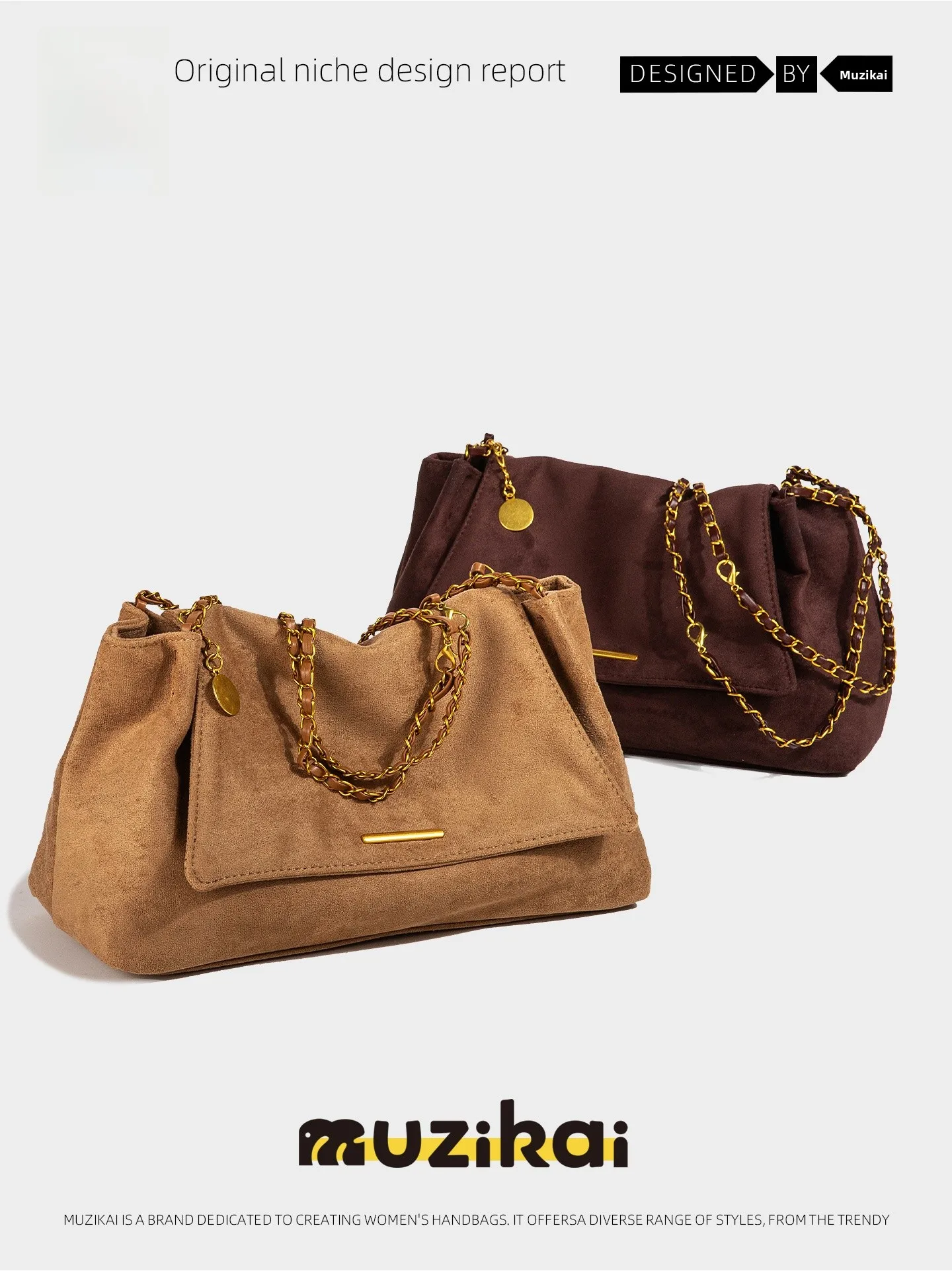 MuziKai Large Capacity Underarm Women's Shoulder Bag 2026 New Retro Commuter Bag Handbag Casual Simple Style Chain Handle
MuziKai Large Capacity Underarm Women's Shoulder Bag 2026 New Retro Commuter Bag Handbag Casual Simple Style Chain Handle