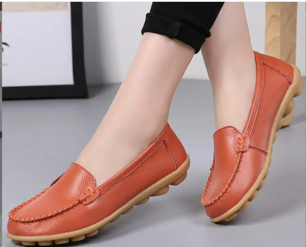 New Women's Ladies Female Woman Shoes Flats Mother Shoes Cow Genuine Leather Loafers Ballerina Non Slip On Flats Shoes Large siz
New Women's Ladies Female Woman Shoes Flats Mother Shoes Cow Genuine Leather Loafers Ballerina Non Slip On Flats Shoes Large siz