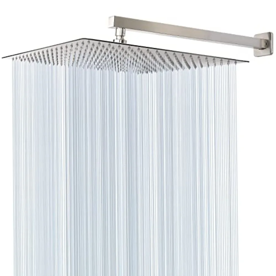 Shower Head with Extension Arm High Pressure Square for Full Body Coverage Stainless Steel 16'' Rainfall-Waterfall Shower with
Shower Head with Extension Arm High Pressure Square for Full Body Coverage Stainless Steel 16'' Rainfall-Waterfall Shower with