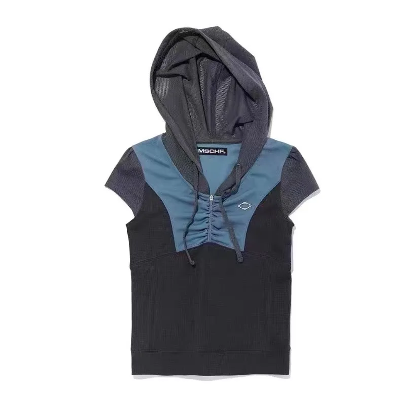 Slim Fit Short Sleeve Hoodie T-Shirt Women's Sporty Casual Style Zipper Design Cotton Material Summer Essential Fashion
Slim Fit Short Sleeve Hoodie T-Shirt Women's Sporty Casual Style Zipper Design Cotton Material Summer Essential Fashion