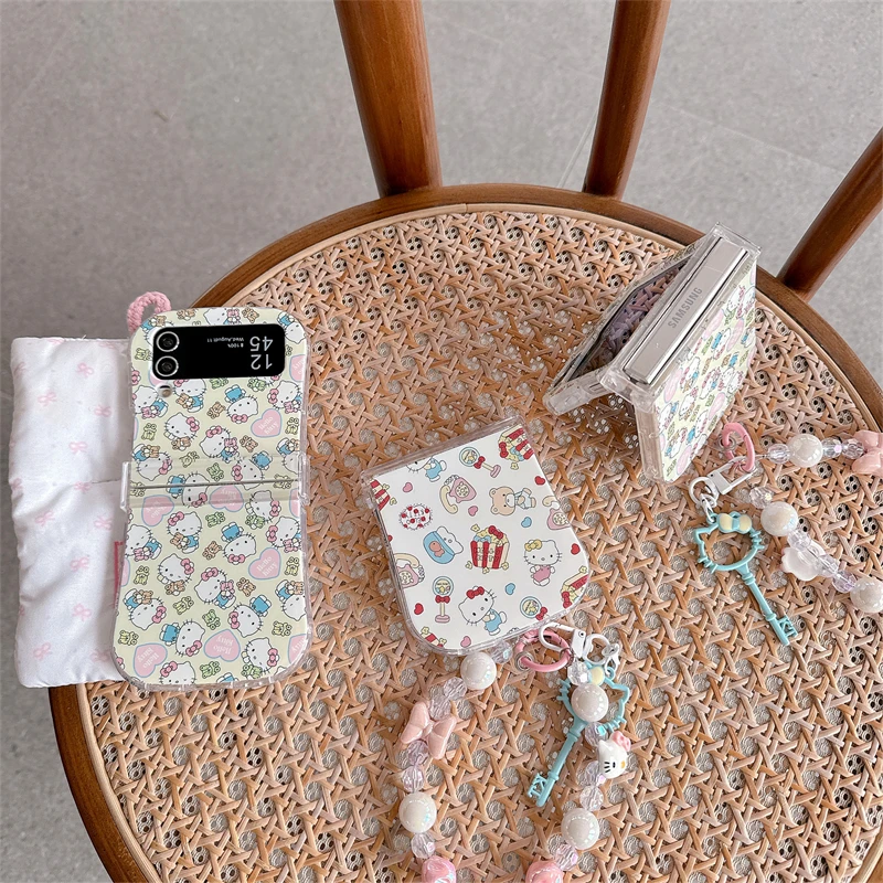 Love And Popcorn Hello Kitty Pattern Small Waist Style Phone Case for Samsung Galaxy Z Flip 3/4 5/6 7 with Doll Lanyard Cover
Love And Popcorn Hello Kitty Pattern Small Waist Style Phone Case for Samsung Galaxy Z Flip 3/4 5/6 7 with Doll Lanyard Cover