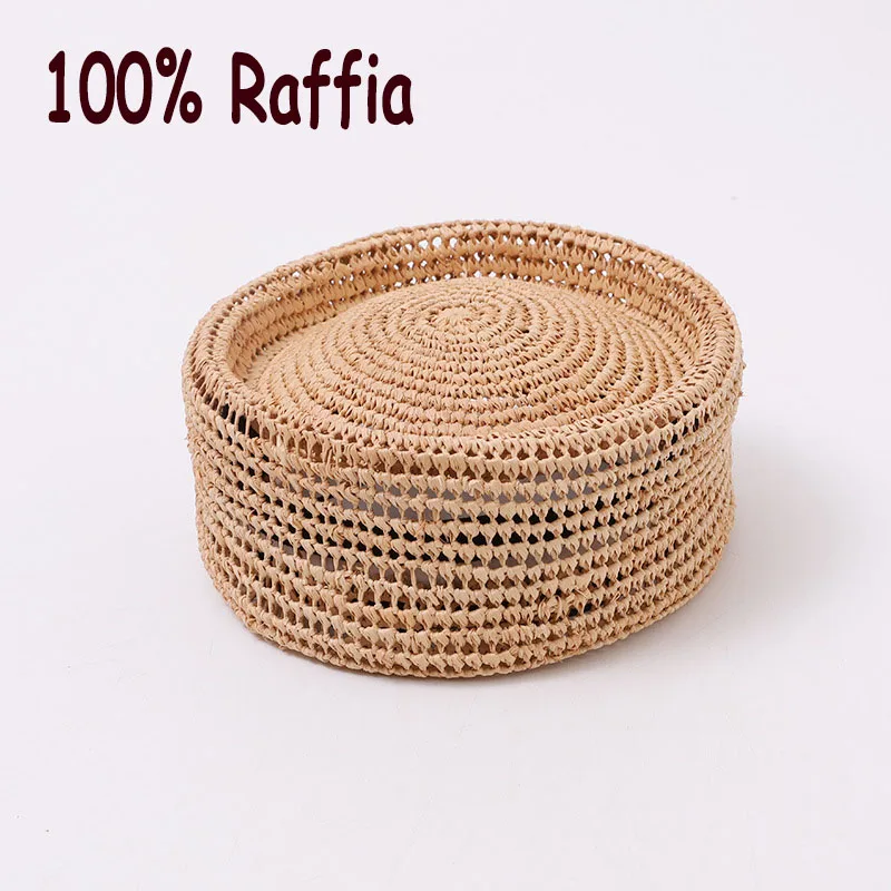 New French 100% Raffia Sun Hats Hand Woven Straw Pilbox Hat Women Summer Elegant Berets Charming Cocktail Party Medicine Box Cap
New French 100% Raffia Sun Hats Hand Woven Straw Pilbox Hat Women Summer Elegant Berets Charming Cocktail Party Medicine Box Cap