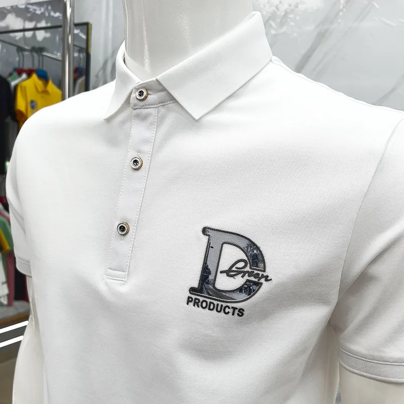 Men's Lapel Collar Polo Shirt 2025 Summer New Trend D Logo Light Luxury Physical Quality Man Clothing Breathable Cotton Tops
Men's Lapel Collar Polo Shirt 2025 Summer New Trend D Logo Light Luxury Physical Quality Man Clothing Breathable Cotton Tops