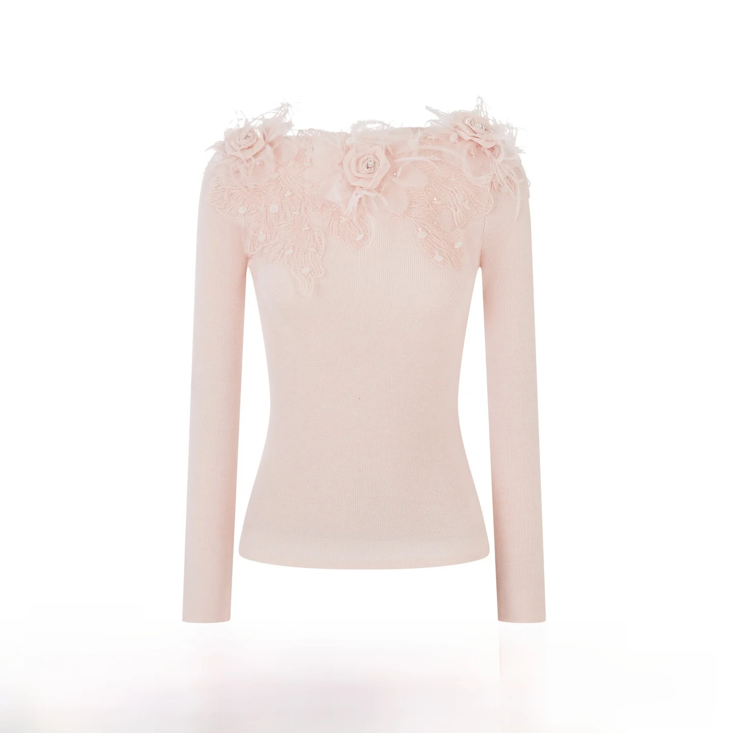 Syqiao Women's Knitted Wool Top Floral 3D Embroidery Korean Style Base Shirt Soft Warm Fashionable Autumn Winter New Arrival
Syqiao Women's Knitted Wool Top Floral 3D Embroidery Korean Style Base Shirt Soft Warm Fashionable Autumn Winter New Arrival