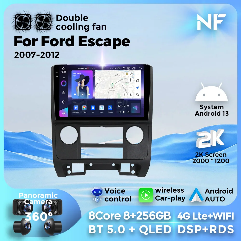 For Ford Escape 2007-2012 Android 13 Car Radio Multimedia Video Player GPS Navigation Stereo Auto WIFI Carplay 2 Din head unit
For Ford Escape 2007-2012 Android 13 Car Radio Multimedia Video Player GPS Navigation Stereo Auto WIFI Carplay 2 Din head unit