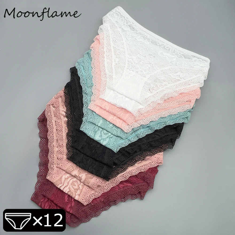 Moonflame 12 PCS Lace Underpants Girls Briefs Soft Lingerie Sexy Transparent Panties Womens Underwears
Moonflame 12 PCS Lace Underpants Girls Briefs Soft Lingerie Sexy Transparent Panties Womens Underwears