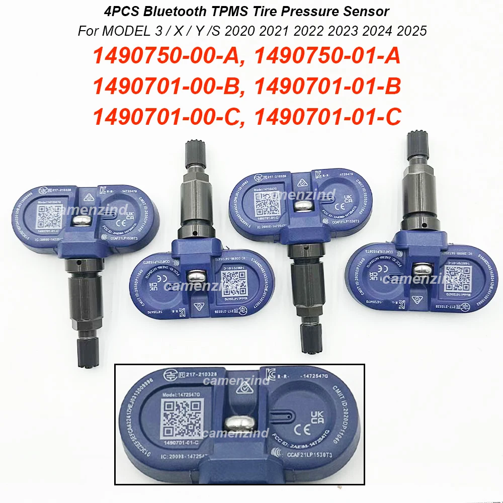 4x For Model 3 Y S X Bluetooth TPMS Sensor 1472547 1490750-00-A 1490750-01-A 1490701-00-B 1490701-01-B 1490701-00-C 1490701-01-C
4x For Model 3 Y S X Bluetooth TPMS Sensor 1472547 1490750-00-A 1490750-01-A 1490701-00-B 1490701-01-B 1490701-00-C 1490701-01-C