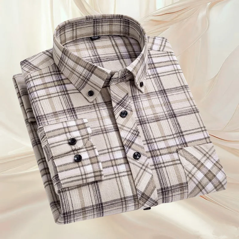 New Men's Cotton Long Sleeve Shirt Plaid Casual Work Clothes Spring and Autumn Regular Fit Single Patch Pocket Plus Size 6XL
New Men's Cotton Long Sleeve Shirt Plaid Casual Work Clothes Spring and Autumn Regular Fit Single Patch Pocket Plus Size 6XL