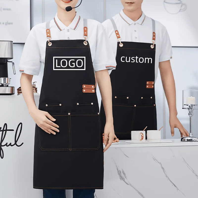 Professional Kitchen Apron Customized Logo Women's Waterproof Barbecue Apron with Pockets Mandil Women's Tall Waiter Nail Salon
Professional Kitchen Apron Customized Logo Women's Waterproof Barbecue Apron with Pockets Mandil Women's Tall Waiter Nail Salon
