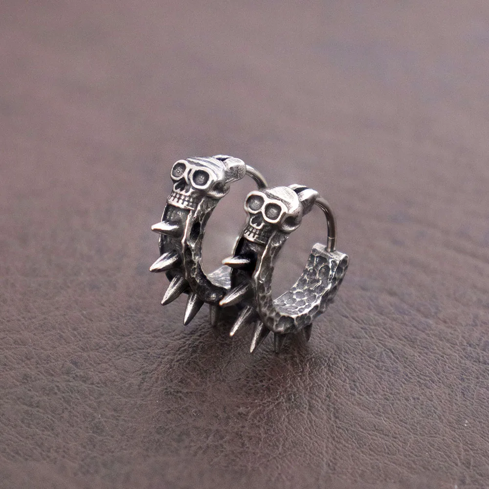Gothic Black Skull Huggie Earrings for Women Stainless Steel Punk Rock Style Skeleton Hoop Earring Jewelry Accessories Wholesale
Gothic Black Skull Huggie Earrings for Women Stainless Steel Punk Rock Style Skeleton Hoop Earring Jewelry Accessories Wholesale