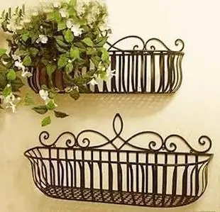 Hanging Planter Rack Metal Wire Railing Flower Pots Holder Stand Decorative Art Wall Mounted Plants Basket for Home Bar Storage 
Hanging Planter Rack Metal Wire Railing Flower Pots Holder Stand Decorative Art Wall Mounted Plants Basket for Home Bar Storage