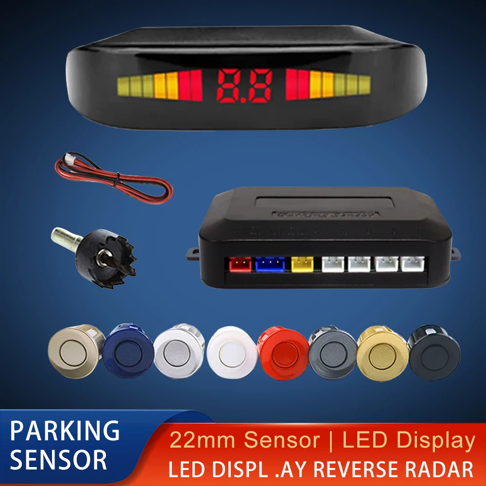 Car Parking Sensor Reverse Radar System with 4 Parking Sensors Distance Detection LED Distance Display Warning Buzzer
Car Parking Sensor Reverse Radar System with 4 Parking Sensors Distance Detection LED Distance Display Warning Buzzer