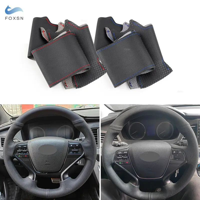 Soft Perforated Leather Cover For Hyundai Sonata 9 2015 2016 2017 (4-Spoke) Hand Sewing Car Interior Steering Wheel Cover Trim
Soft Perforated Leather Cover For Hyundai Sonata 9 2015 2016 2017 (4-Spoke) Hand Sewing Car Interior Steering Wheel Cover Trim
