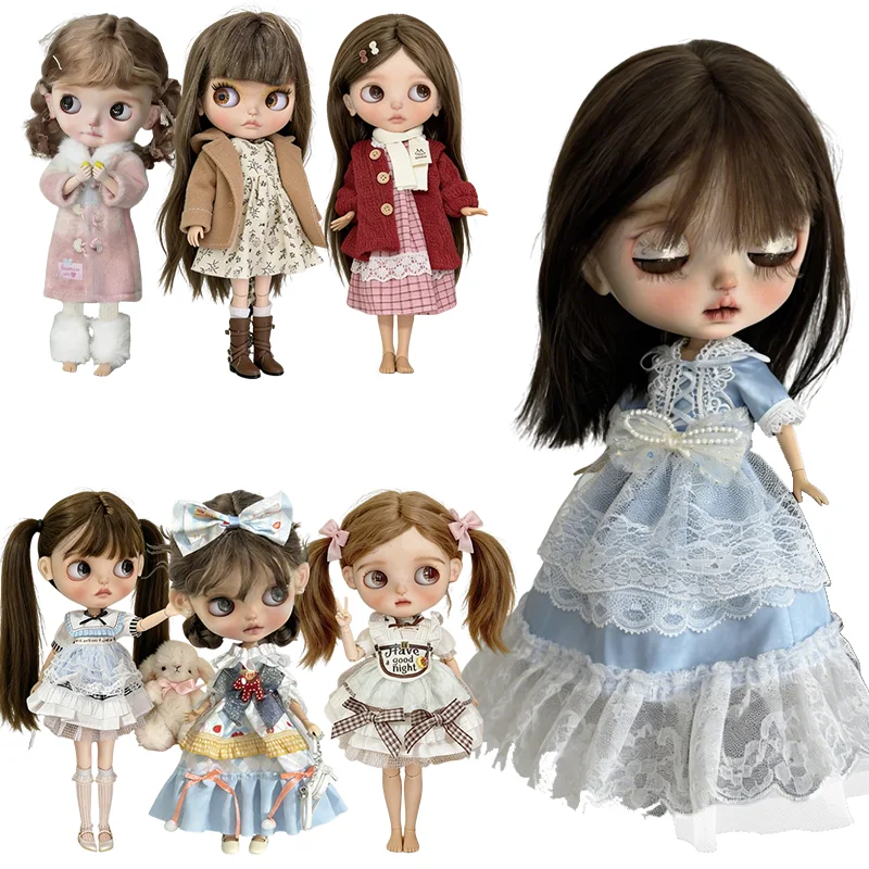 Cute Girl Sweet Dress For Blythe Doll Outfit Clothing Blue Princess Lace Dress Flower Coat Set Clothes BJD Doll 6/1 OB24 OB22
Cute Girl Sweet Dress For Blythe Doll Outfit Clothing Blue Princess Lace Dress Flower Coat Set Clothes BJD Doll 6/1 OB24 OB22