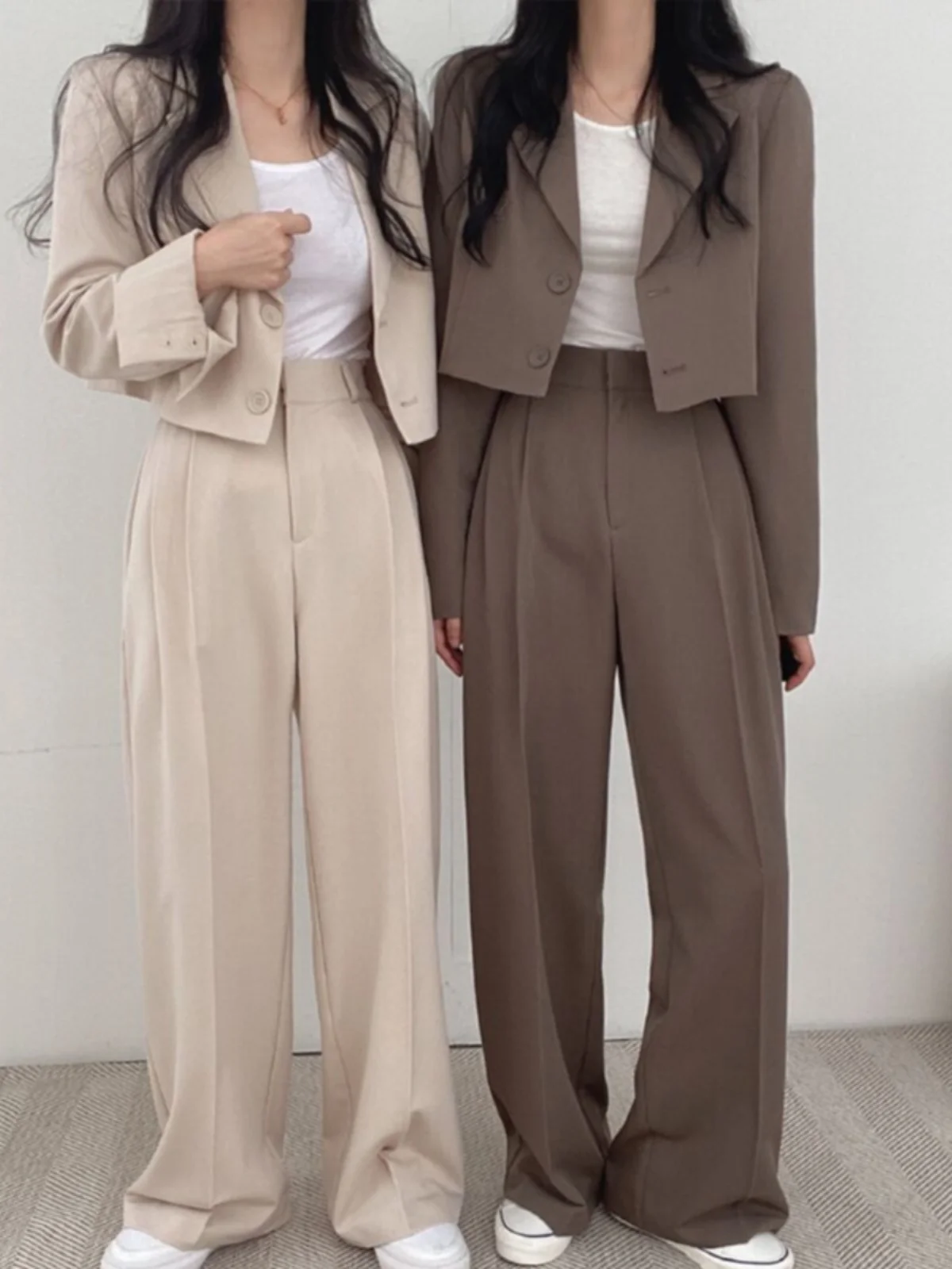 Ele ort Coat with Turn-down Collar And Wide-leg Pants Two-piece Set for Women Cotton Material Long Sve Autumn Faion
Ele ort Coat with Turn-down Collar And Wide-leg Pants Two-piece Set for Women Cotton Material Long Sve Autumn Faion