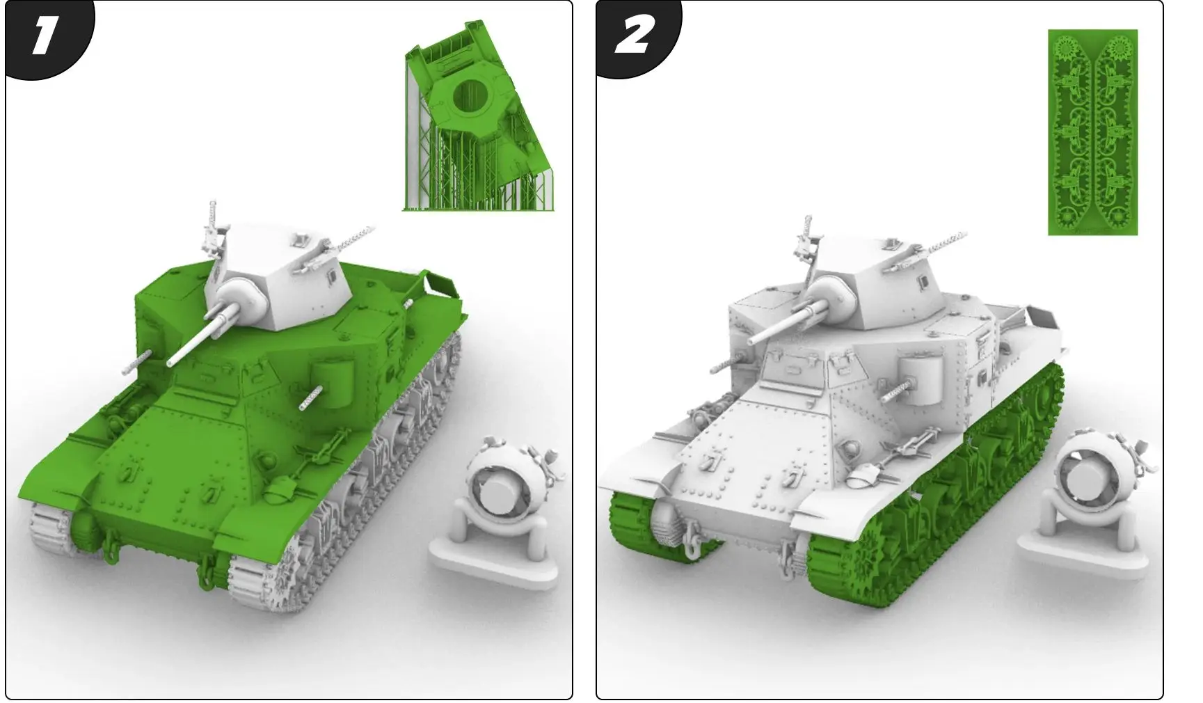 US M2 Medium Tank SSMODEL SS510 1/56 1/72 1/100 15mm WarGaming 28mm Military Model Kit
US M2 Medium Tank SSMODEL SS510 1/56 1/72 1/100 15mm WarGaming 28mm Military Model Kit