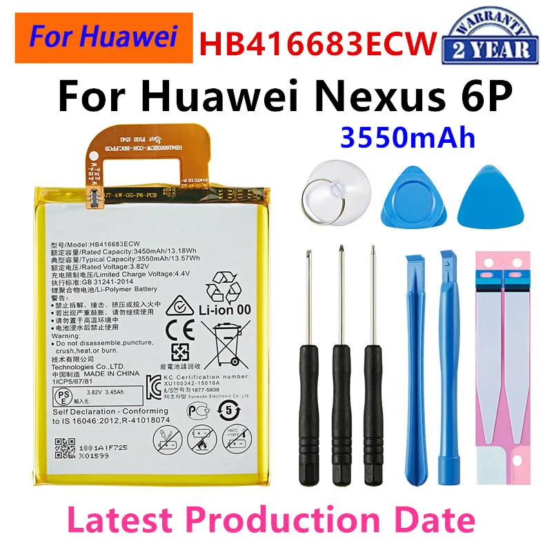 100% Оригинальный аккумулятор HB416683ECW 3550 мАч для HUAWEI Nexus 6P Nexus6P H1511 H1512 Мобильный телефон батареи + Инструменты
100% Оригинальный аккумулятор HB416683ECW 3550 мАч для HUAWEI Nexus 6P Nexus6P H1511 H1512 Мобильный телефон батареи + Инструменты