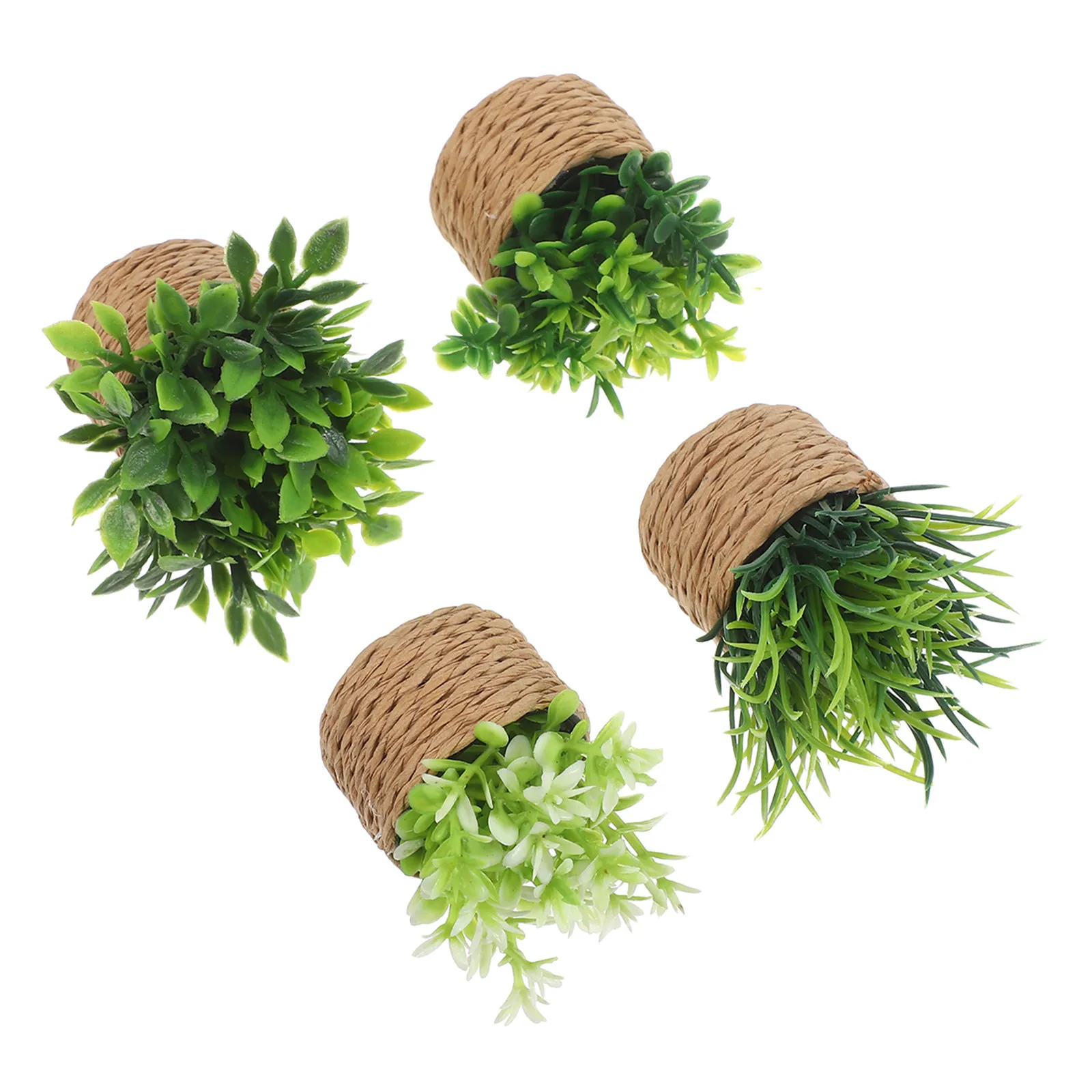 4Pcs Mini Dollhouse Artificial Green Potted Plants Bonsai Miniature Small Plant Decoration Mini Garden Accessories Miniature
4Pcs Mini Dollhouse Artificial Green Potted Plants Bonsai Miniature Small Plant Decoration Mini Garden Accessories Miniature
