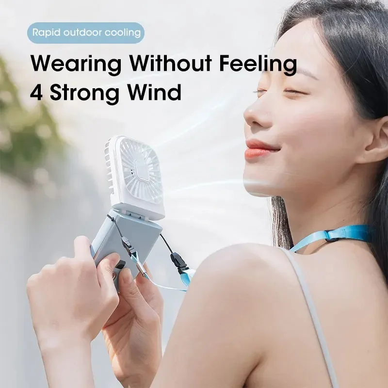 Neck Hanging Fan 180° Portable Folding Adjustable USB Rechargeable Mute Cooling Digital Display Power Bank Phone Holder
Neck Hanging Fan 180° Portable Folding Adjustable USB Rechargeable Mute Cooling Digital Display Power Bank Phone Holder