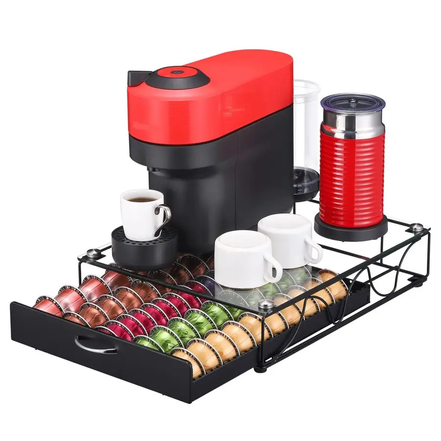 Capsule Holder Drawer for With Glass For Cabinet Vertuoline Pod Storage Rack For Counter