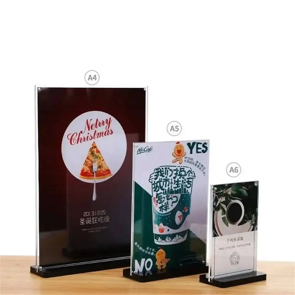 A5 A4 Vertical Horizontal Acrylic Photo Frame Black Base Menu Stand Advertising Poster Display Rack Desk Sign Label Holder
A5 A4 Vertical Horizontal Acrylic Photo Frame Black Base Menu Stand Advertising Poster Display Rack Desk Sign Label Holder