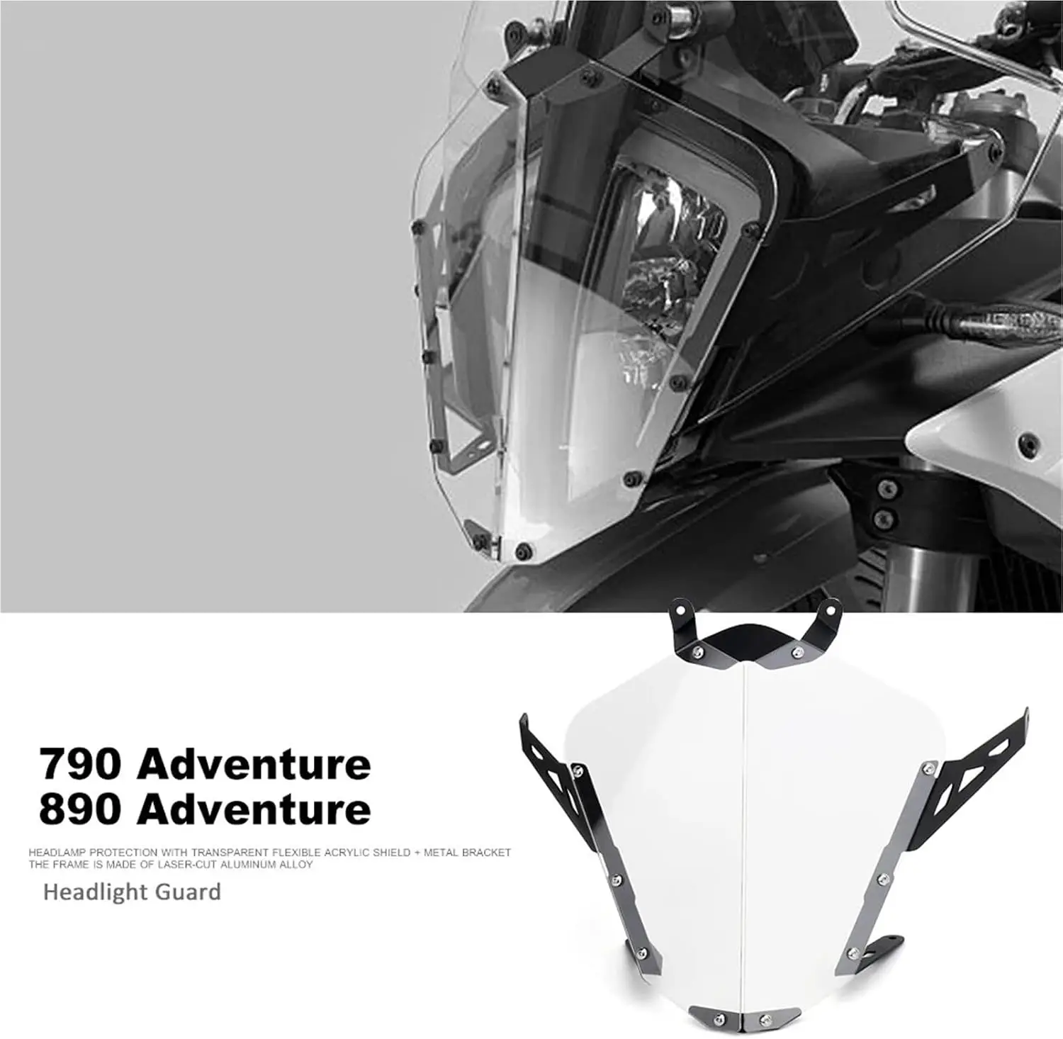 Motorcycle Headlight Guard Accessories Head Light Lamp Protector Cover Acrylic For 790 Adventure R 890 Adventure R 2023-
Motorcycle Headlight Guard Accessories Head Light Lamp Protector Cover Acrylic For 790 Adventure R 890 Adventure R 2023-