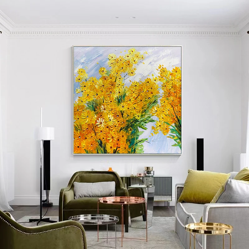 Original Hand-painted Oil Painting Flowers Modern Living Room Dining Room Decorative Painting Landscape Art Hanging Painting
Original Hand-painted Oil Painting Flowers Modern Living Room Dining Room Decorative Painting Landscape Art Hanging Painting
