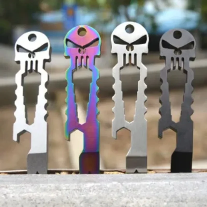 Stainless Steel Skull Crowbar Keychain EDC Portable Outdoor Multi-function Tool Bottle Opener Wrench Nail Lifter Portable Tools
Stainless Steel Skull Crowbar Keychain EDC Portable Outdoor Multi-function Tool Bottle Opener Wrench Nail Lifter Portable Tools