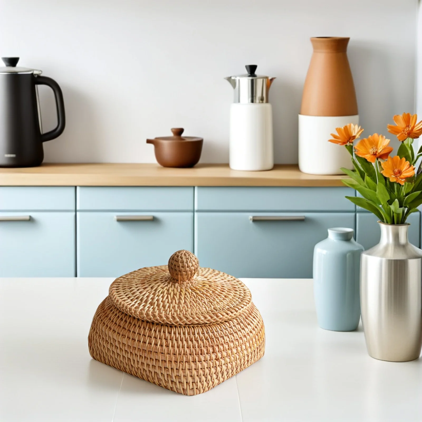 1Pcs Round Storage Box Light Brown Desktop Basket for Remote Control Organizer Sundries Storage Holder Woven Snack Basket Home
1Pcs Round Storage Box Light Brown Desktop Basket for Remote Control Organizer Sundries Storage Holder Woven Snack Basket Home