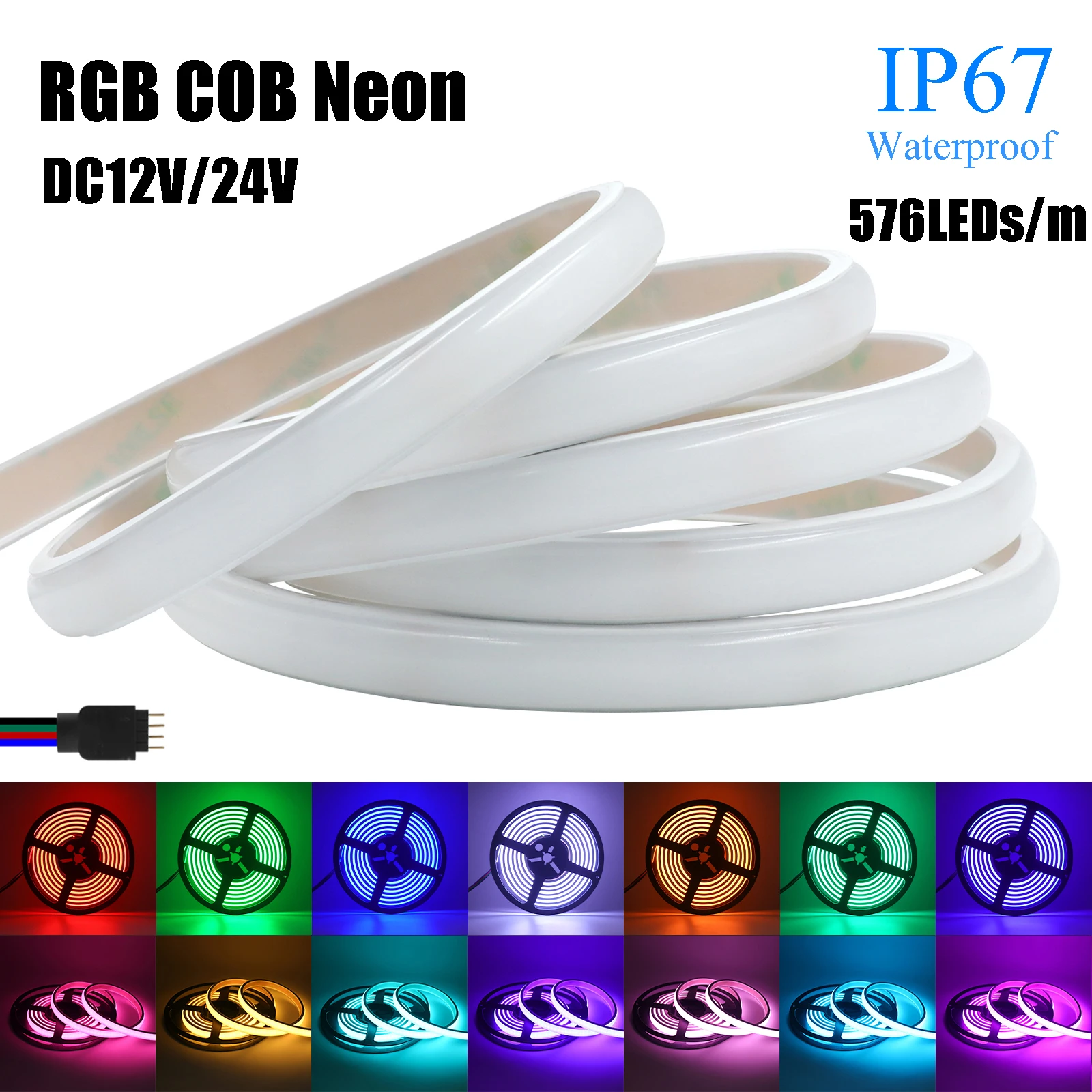 DC12V 24V 1-10M RGB COB Светодиодная лента с 4-контактным 576LEDs/M шириной 13 мм Водонепроницаемая неоновая лента RGB для комнаты, вечеринки, праздника
DC12V 24V 1-10M RGB COB Светодиодная лента с 4-контактным 576LEDs/M шириной 13 мм Водонепроницаемая неоновая лента RGB для комнаты, вечеринки, праздника