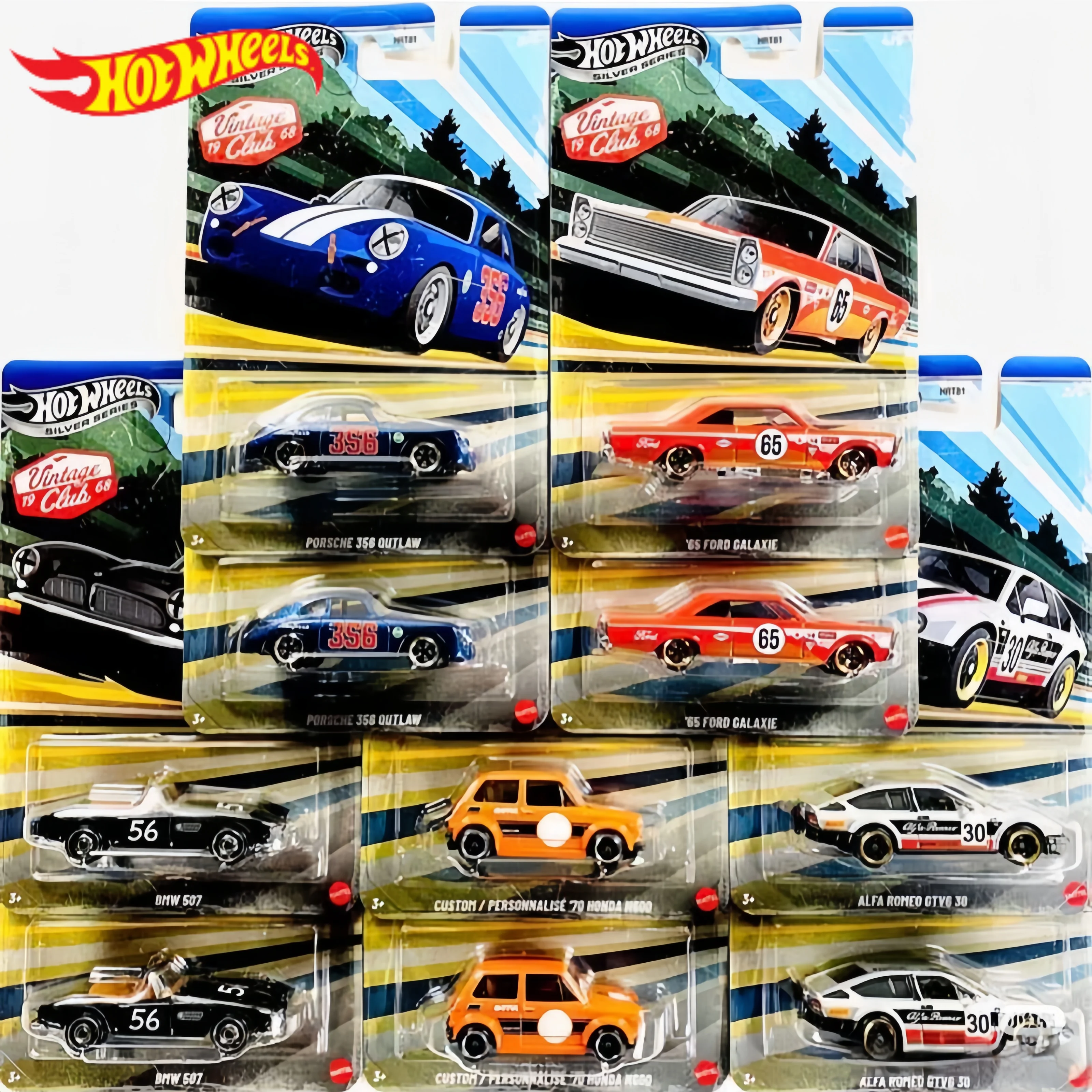 Коллекционная модель автомобиля Hot Wheels Silver Series 2026: Винтажные клубные Porsche 356, BMW, Honda, Alfa Romeo, Ford, масштаб 1:64, литой металлический корпус
Коллекционная модель автомобиля Hot Wheels Silver Series 2026: Винтажные клубные Porsche 356, BMW, Honda, Alfa Romeo, Ford, масштаб 1:64, литой металлический корпус