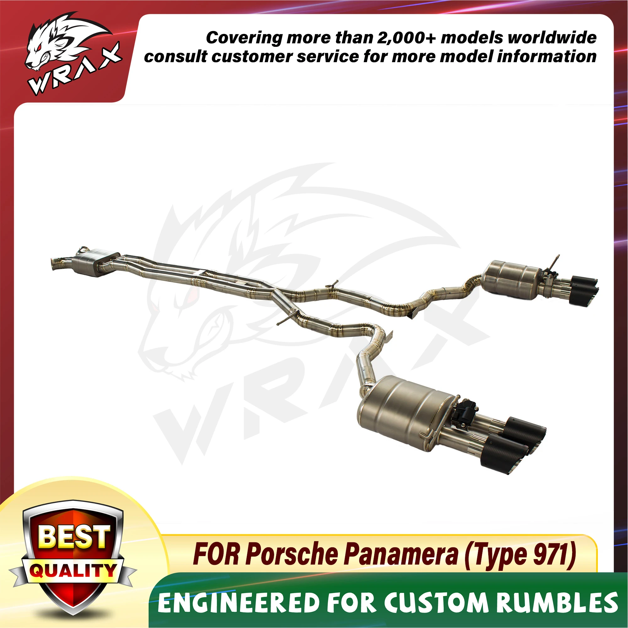 WRAX Titanium Exhaust For Porsche Panamera (Type 971) Catback High Performance Exhaust System Tail Performance Muffler
WRAX Titanium Exhaust For Porsche Panamera (Type 971) Catback High Performance Exhaust System Tail Performance Muffler