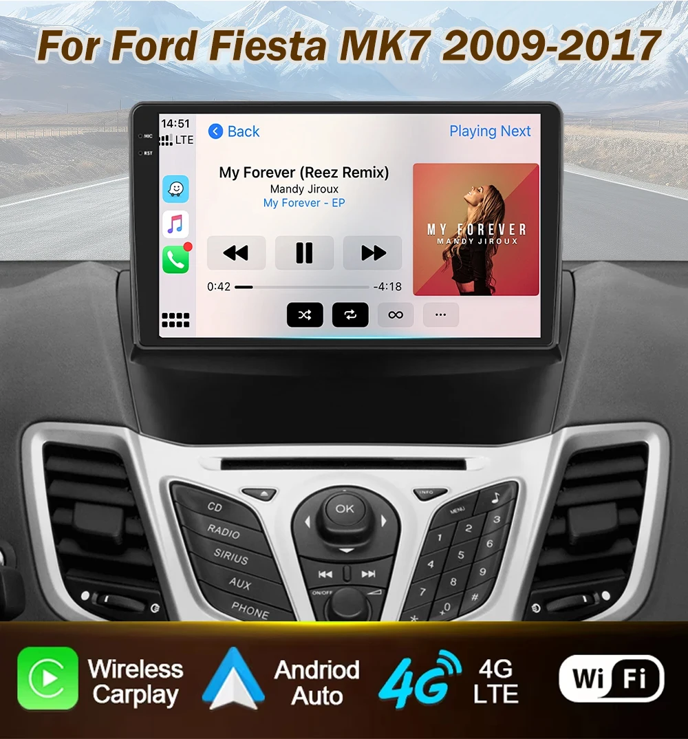 9 inch Car Radio For Ford Fiesta 2009 2010 2011-2017 Android Auto Player Carplay Screen GPS Head Unit Navigation 2din DVD DSP
9 inch Car Radio For Ford Fiesta 2009 2010 2011-2017 Android Auto Player Carplay Screen GPS Head Unit Navigation 2din DVD DSP