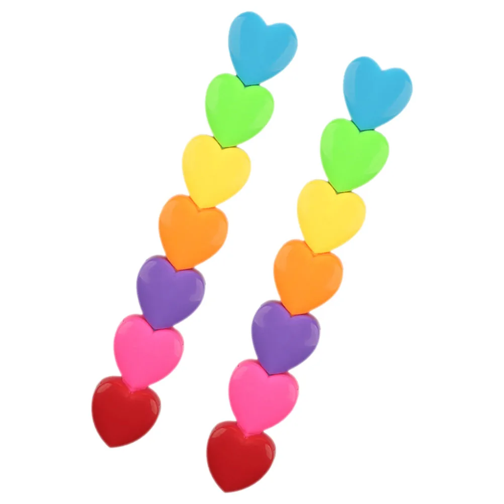 2 Pcs Heart Shaped Highlighters Multicolor Fluorescent Markers Lightweight Plastic Smooth Writing Student Supplies
2 Pcs Heart Shaped Highlighters Multicolor Fluorescent Markers Lightweight Plastic Smooth Writing Student Supplies