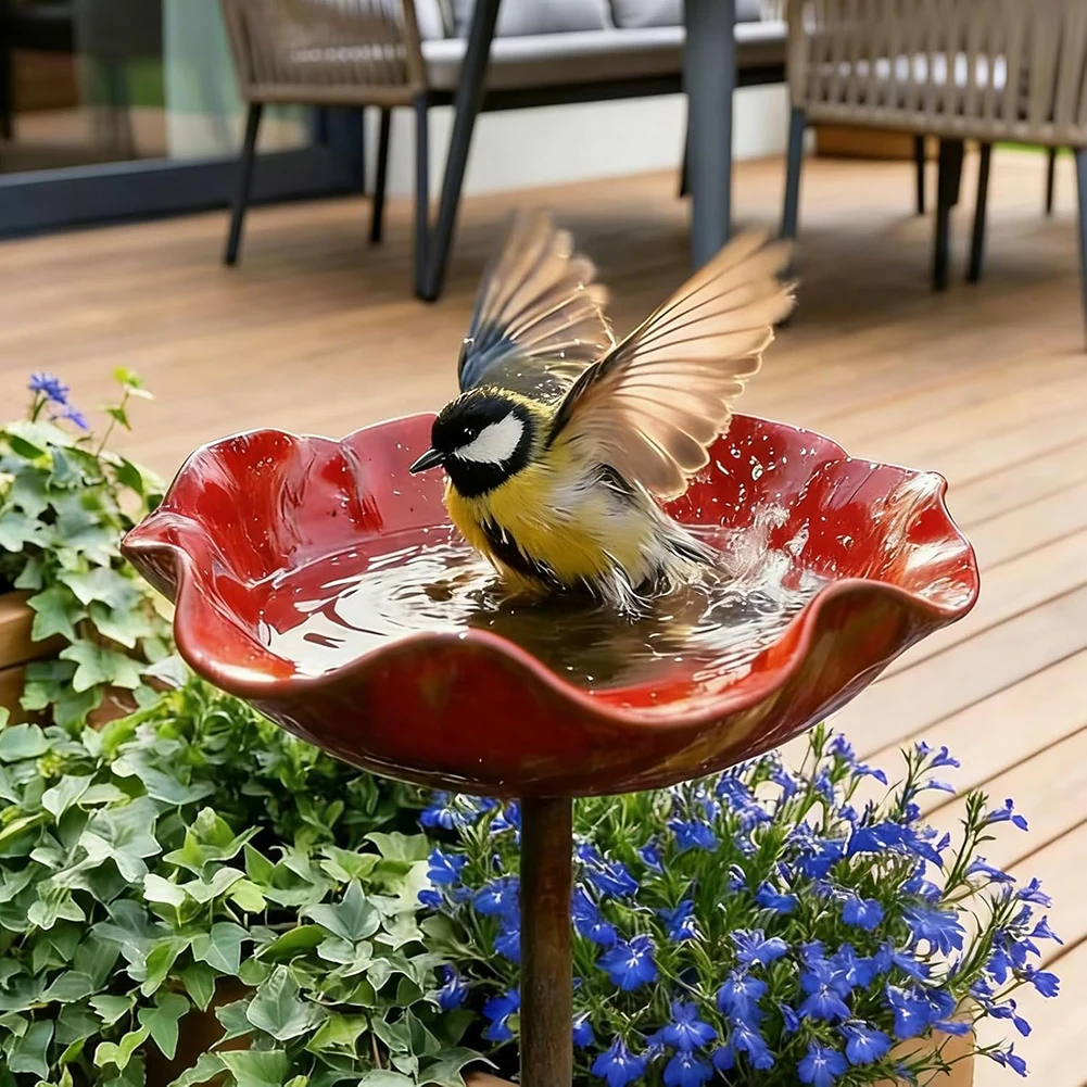 Hand-made Flower Birds Bath Stake Vibrant & Fade-Resistant Colors Outdoor Garden Pathways
Hand-made Flower Birds Bath Stake Vibrant & Fade-Resistant Colors Outdoor Garden Pathways