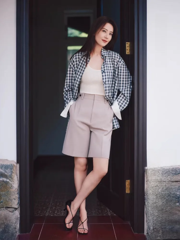 High Waist Straight Leg Woolen Suit orts Edition 2025 Autumn New Sle Casual Pants for Women Polyester Blend Elastic Waist
High Waist Straight Leg Woolen Suit orts Edition 2025 Autumn New Sle Casual Pants for Women Polyester Blend Elastic Waist