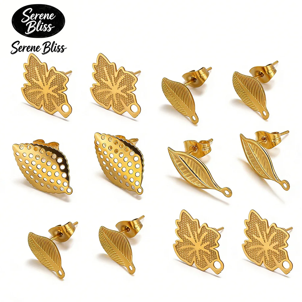10Pcs/lot Stainless Steel Maple Leaf Stud Earrings Ear Base Connectors Linkers for DIY Handmade Charm Jewelry Making Accessories
10Pcs/lot Stainless Steel Maple Leaf Stud Earrings Ear Base Connectors Linkers for DIY Handmade Charm Jewelry Making Accessories