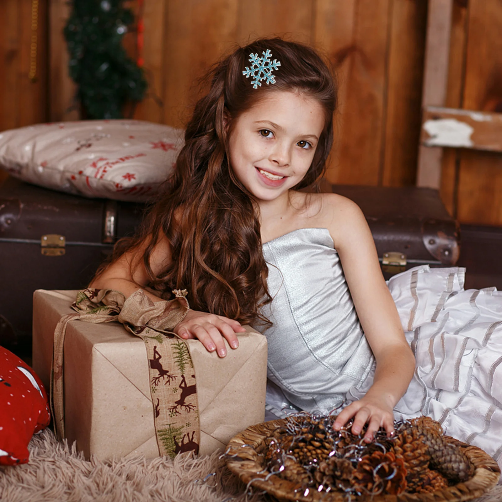 6Pcs Boutique Hair Clips Mixed Snowflake Ribbon Hairpins Durable Metal Clips Kids Children Hair Accessories Gift Set
6Pcs Boutique Hair Clips Mixed Snowflake Ribbon Hairpins Durable Metal Clips Kids Children Hair Accessories Gift Set