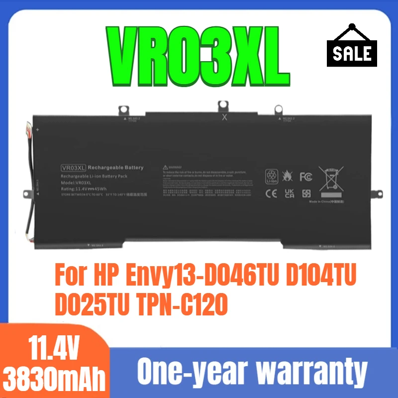 VR03XL Аккумулятор для ноутбука HP Envy13-D046TU D104TU D025TU TPN-C120 Высококачественный аккумулятор 11,4 В 3830 мАч
VR03XL Аккумулятор для ноутбука HP Envy13-D046TU D104TU D025TU TPN-C120 Высококачественный аккумулятор 11,4 В 3830 мАч