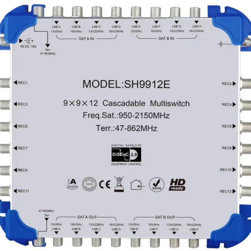 Factory price 9x8 9x12 9x9x12 cable tv multiswitch/satellite multiswitch satellite tv receiver 950-2150MHz
Factory price 9x8 9x12 9x9x12 cable tv multiswitch/satellite multiswitch satellite tv receiver 950-2150MHz