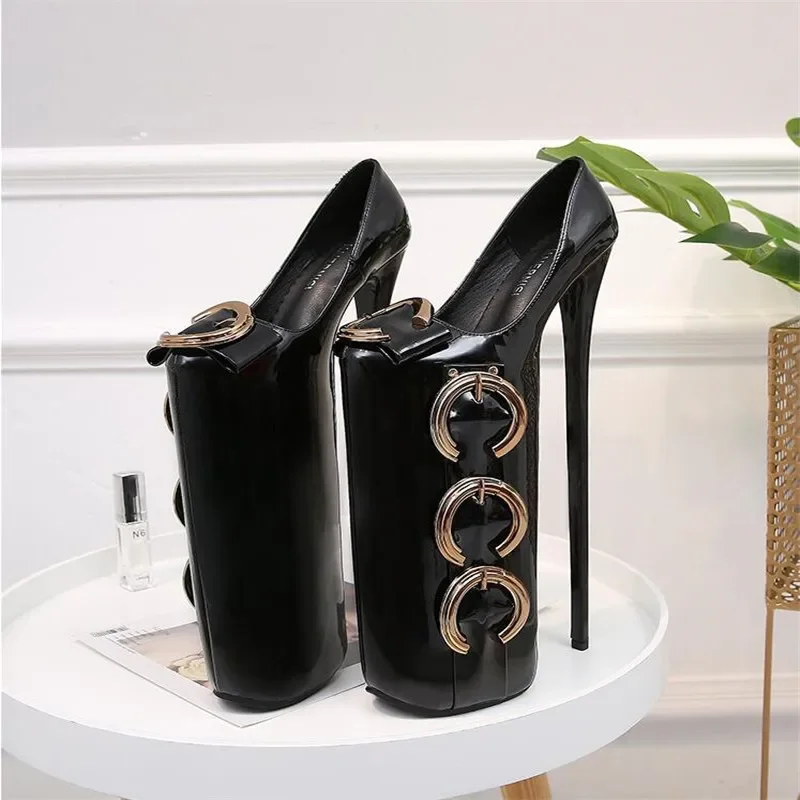 Super High Heel 30CM Round Toe Women's Waterproof 12 Inches Pumps Large-size Buckle Catwalk Shows Shoes Party Dance Stilettos
Super High Heel 30CM Round Toe Women's Waterproof 12 Inches Pumps Large-size Buckle Catwalk Shows Shoes Party Dance Stilettos