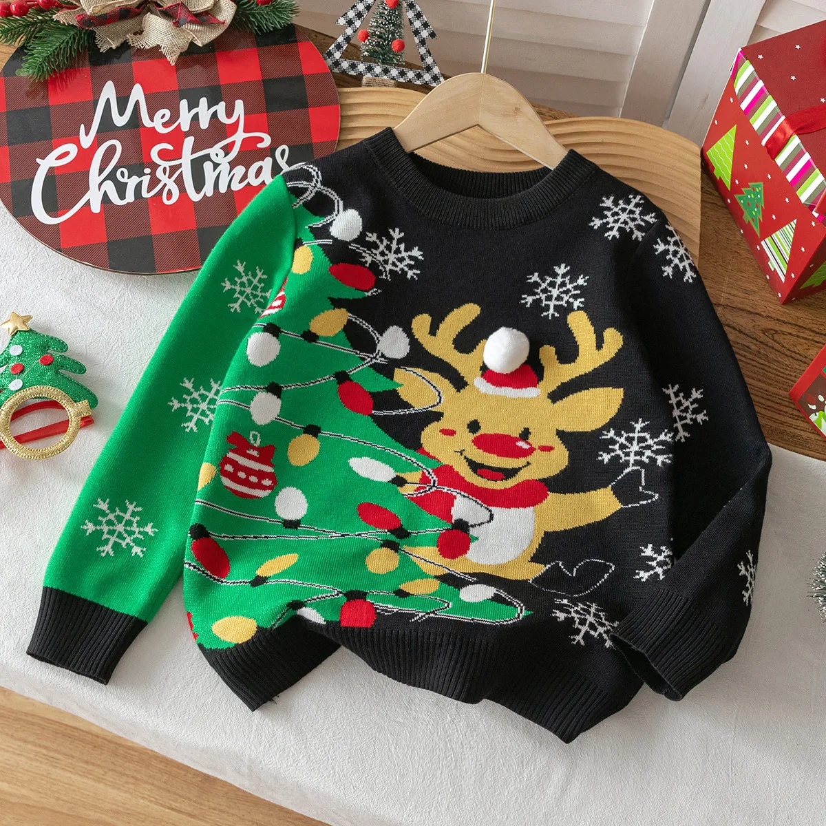 Kids Boys Christmas Sweater Little Elk Jacquard Baby Boy Knitwear Santa Claus Junior Boys Pullovers Christmas Tree Baisc Bottoms
Kids Boys Christmas Sweater Little Elk Jacquard Baby Boy Knitwear Santa Claus Junior Boys Pullovers Christmas Tree Baisc Bottoms