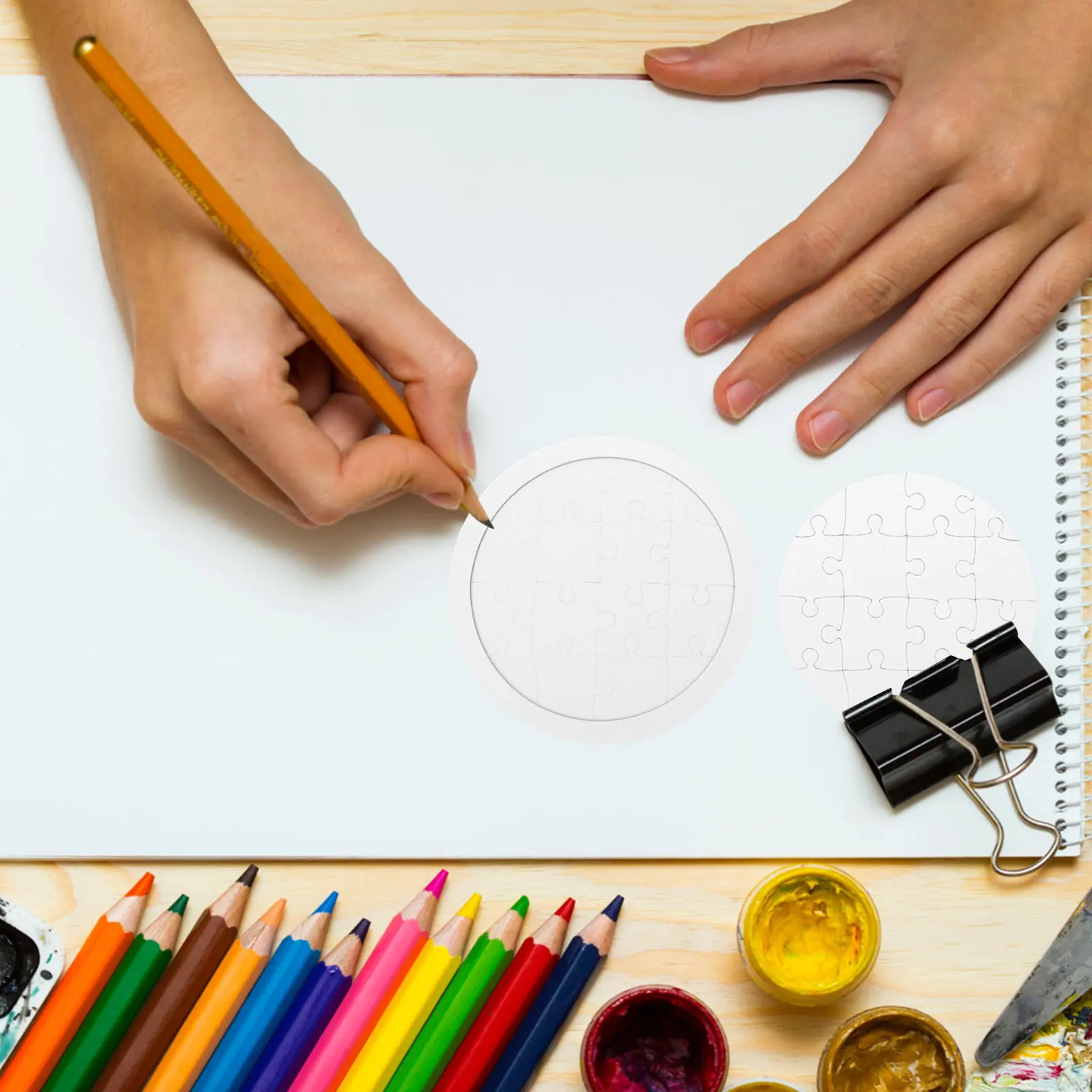 4 Sets Mini Blank Jigsaw Puzzles for Kids Coloring Puzzle Pieces DIY Craft Oil Watercolor Paint Marker Crayon Art Round
4 Sets Mini Blank Jigsaw Puzzles for Kids Coloring Puzzle Pieces DIY Craft Oil Watercolor Paint Marker Crayon Art Round