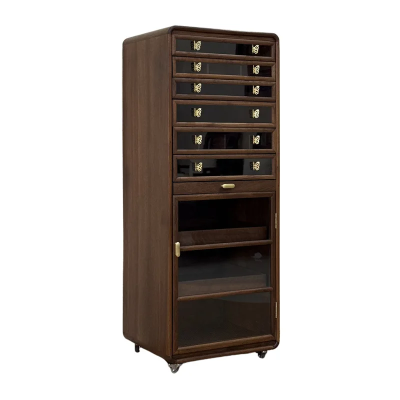 Black walnut butterfly dental cabinet porch Wenwan jewelry drawer type tea set pot cup storage multi-layer dental
Black walnut butterfly dental cabinet porch Wenwan jewelry drawer type tea set pot cup storage multi-layer dental