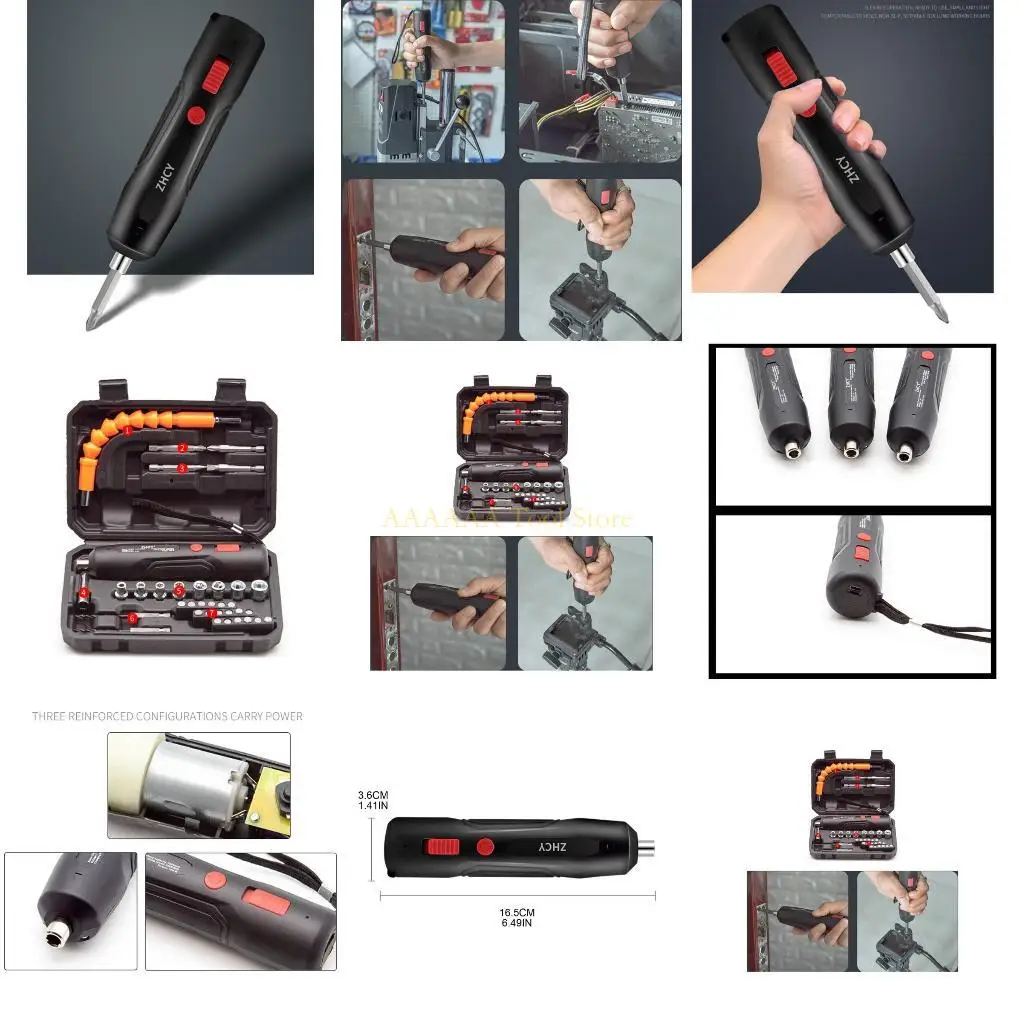 A2BE Rechargeable Screwdriver Multifunction Repair Appliances Set Household Maintena
A2BE Rechargeable Screwdriver Multifunction Repair Appliances Set Household Maintena