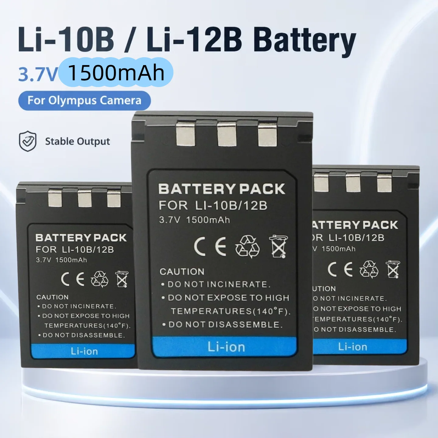 High Capacity 1500mAh LI-10B LI-12B Rechargeable Li-ion Camera Battery Compatible with Olympus U & C Series Digital Cameras
High Capacity 1500mAh LI-10B LI-12B Rechargeable Li-ion Camera Battery Compatible with Olympus U & C Series Digital Cameras