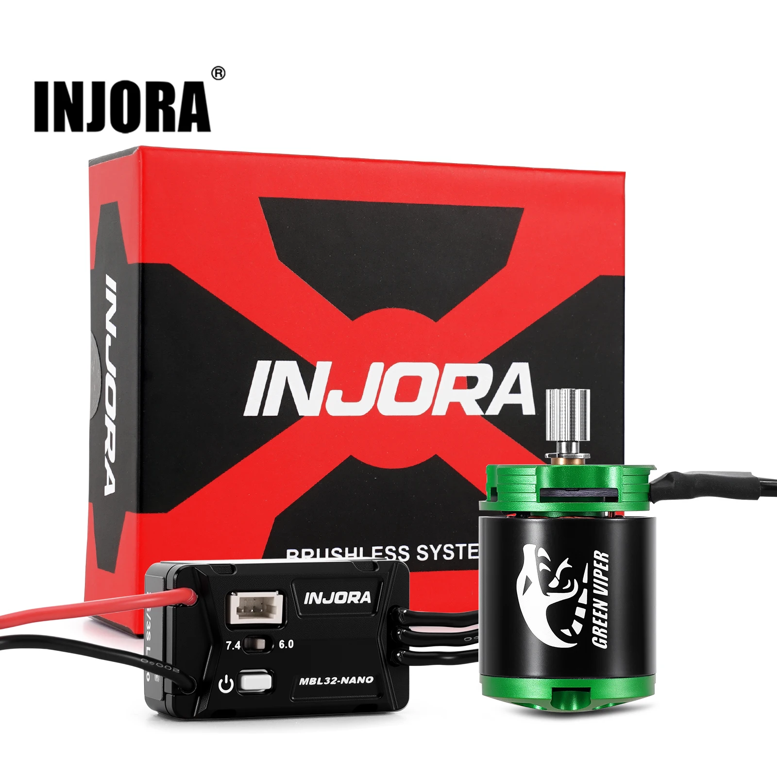 Бесколлекторный регулятор скорости INJORA MBL32-NANO и мотор 1621 Green Viper 4300KV для 1/30 Axial SCX30
Бесколлекторный регулятор скорости INJORA MBL32-NANO и мотор 1621 Green Viper 4300KV для 1/30 Axial SCX30