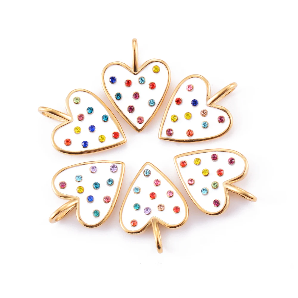 3pcs Colorful Rhinestone Enamel Heart Charms Pendant For DIY Women Jewelry Making Stainless Steel Necklace Bracelet Accessories
3pcs Colorful Rhinestone Enamel Heart Charms Pendant For DIY Women Jewelry Making Stainless Steel Necklace Bracelet Accessories