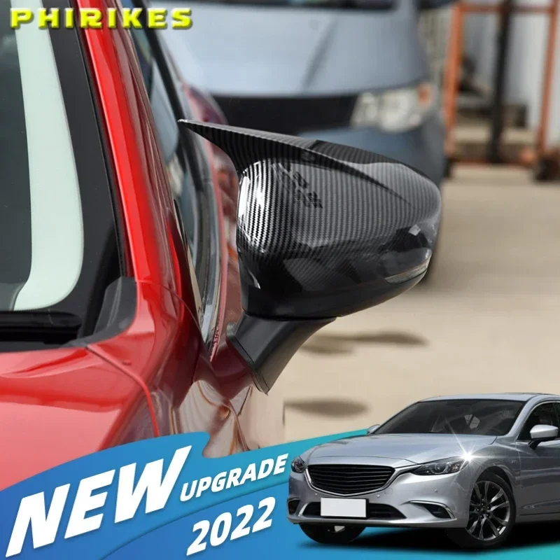 Car Ox Horn Rearview Side Glass Mirror Cover Trim Frame Side Mirror Caps For Mazda 6 Atenza 2019-2022
Car Ox Horn Rearview Side Glass Mirror Cover Trim Frame Side Mirror Caps For Mazda 6 Atenza 2019-2022